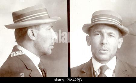 Fotografia di John F. Burns. Bureau of Prisons, Inmate casi fascicoli. Foto Stock