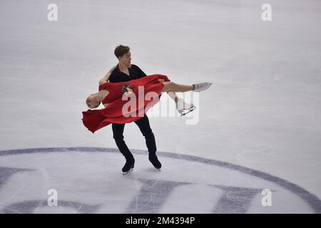 9 dicembre 2022, Torino, Piemonte/Torino, Italia: Katerina Mrazkova, Daniel Mrazek durante il Gran Premio della ISU di Fighter Skating Final 2022 a Palavela il 09 dicembre 2022 a Torino. (Credit Image: © Alberto Gandolfo/Pacific Press via ZUMA Press Wire) Foto Stock