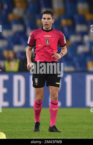 Napoli, Italia. 17 Dec, 2022. Arbitro Federico Dionisi durante il frendly match tra SSC Napoli e Villarreal CF allo Stadio Diego Armando Maradona Napoli Italia il 17 dicembre 2022. Credit: Franco Romano/Alamy Live News Foto Stock