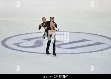 9 dicembre 2022, Torino, Piemonte/Torino, Italia: Phebe Bekker, James Hernandez durante il Gran Premio di Figura 2022 della ISU a Palavela il 09 dicembre 2022 a Torino. (Credit Image: © Alberto Gandolfo/Pacific Press via ZUMA Press Wire) Foto Stock