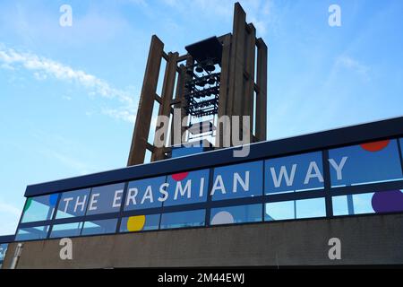 ROTTERDAM, PAESI BASSI -12 NOV 2021- Vista dell'Università Erasmus di Rotterdam, Paesi Bassi. Foto Stock