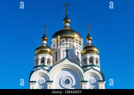 Cattedrale di Spaso-Preobrazhensky, Khabarovsk, Khabarovsk Krai, Russia Foto Stock