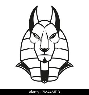 Design moderno e sofisticato con logo Anubis. Concetto professionale di logo anubis. Illustrazione Vettoriale