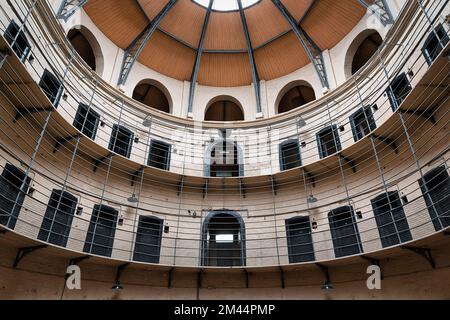 Kilmainham Gaol, ex prigione vittoriana restaurata, museo, set cinematografico, monumento nazionale all'indipendenza, liberazione, interni, Dublino, Irlanda Foto Stock