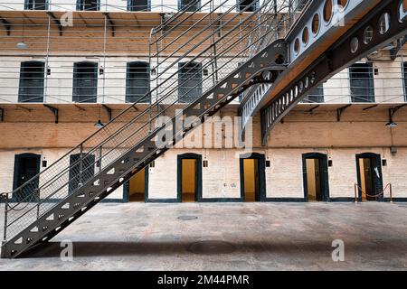 Kilmainham Gaol, ex prigione vittoriana restaurata, museo, set cinematografico, monumento nazionale all'indipendenza, liberazione, interni, Dublino, Irlanda Foto Stock