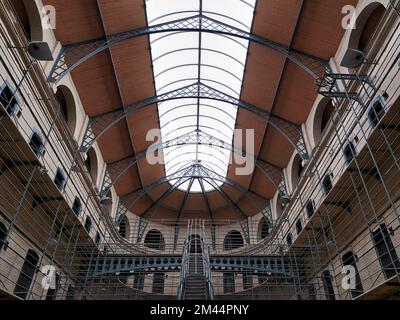 Kilmainham Gaol, ex prigione vittoriana restaurata, museo, set cinematografico, monumento nazionale all'indipendenza, liberazione, interni, Dublino, Irlanda Foto Stock