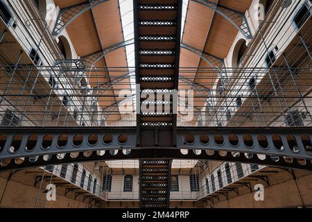 Kilmainham Gaol, ex prigione vittoriana restaurata, museo, set cinematografico, monumento nazionale all'indipendenza, liberazione, interni, Dublino, Irlanda Foto Stock