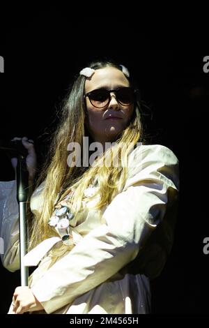 Madrid, Spagna. 18th Dec, 2022. Rigoberta Bandini si esibisce al concerto al Wicenter di Madrid, 18 dicembre 2022 Spagna (Foto di Oscar Gonzalez/NurPhoto) Credit: NurPhoto/Alamy Live News Foto Stock