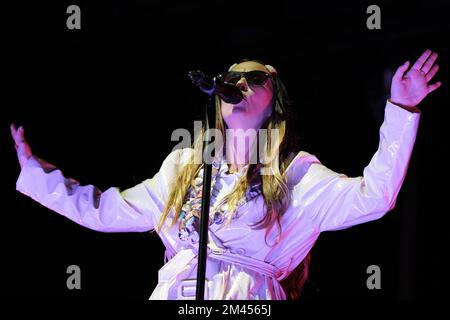 Madrid, Spagna. 18th Dec, 2022. Rigoberta Bandini si esibisce al concerto al Wicenter di Madrid, 18 dicembre 2022 Spagna (Foto di Oscar Gonzalez/NurPhoto) Credit: NurPhoto/Alamy Live News Foto Stock