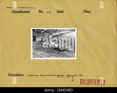 Una mappa stupida. Didascalia originale: Una mappa stupida - Harpers New Monthly Magazine. Giugno-novembre 1895. Vol. 91 pag. 810. Foto Stock