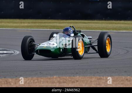 Nick Fennell, Lotus 25 R5, HGPCA Pre ’66 Grand Prix Cars, Historic Grand Prix Cars Association, due gare di venti minuti oltre l’evento, con il resul Foto Stock