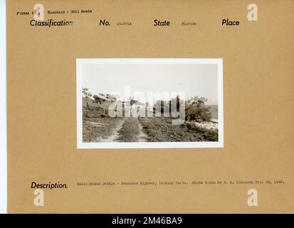 Ponte in Florida. Didascalia originale: Ponte Bahia-Houda - Overseas Highway, Looking North. Foto scattata da W.H. Simonson 20 novembre 1945. Stato: Florida. Foto Stock