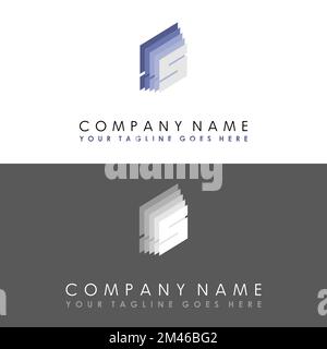 Carattere S di lettera o parola con un'immagine di ombra viola icona grafica logo disegno astratto concetto stock vettoriale. simbolo associato a iniziale o speculare. Illustrazione Vettoriale