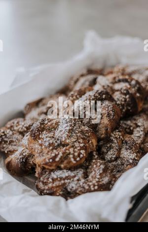 Pane appena sfornato panini Foto Stock