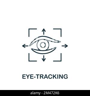 Icona Eye-Tracking. Monocromatico semplice Neuromarketing icona per modelli, web design e infografica Illustrazione Vettoriale