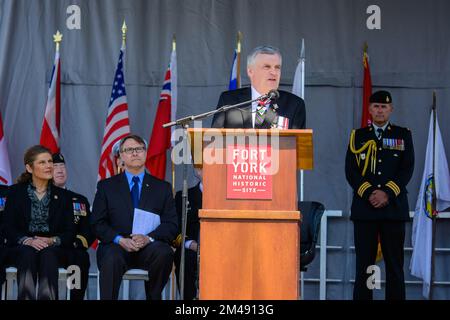 David Onley. L'immagine è stata presa durante le celebrazioni per il 200th° anniversario della Battaglia di York a Toronto, Canada, nel 2013 Foto Stock