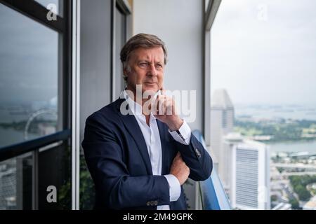 Singapore, Singapore. 13th luglio, 2022. Presidente e CEO di Accor, SEBASTIEN BAZIN, presso l'Hotel Swissotel The Stamford di Singapore. (Credit Image: © Maverick Asio/ZUMA Press) Foto Stock