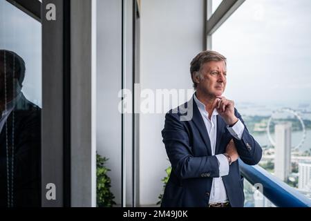 Singapore, Singapore. 13th luglio, 2022. Presidente e CEO di Accor, SEBASTIEN BAZIN, presso l'Hotel Swissotel The Stamford di Singapore. (Credit Image: © Maverick Asio/ZUMA Press) Foto Stock