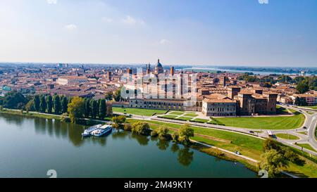 Antenna del sito patrimonio mondiale dell'UNESCO la città di Mantova, Italia Foto Stock