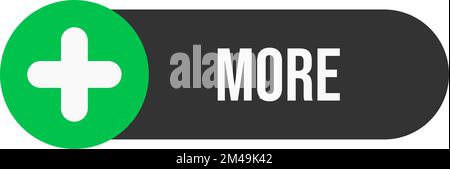 Pulsante Altro scuro. Pulsante tema scuro per aggiungere. Illustrazione Vettoriale
