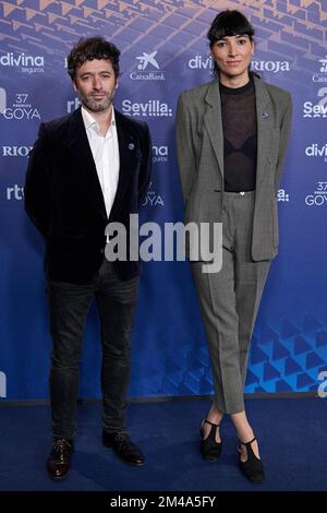 Madrid, Spagna. 19th Dec, 2022. Rodrigo Sorogoyen, Isabel pena partecipa al Goya Awards Nominees Dinner Party al Florida Retiro di Madrid, Spagna (Foto di Carlos Dafonte/NurPhoto) Credit: NurPhoto/Alamy Live News Foto Stock