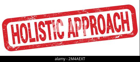 TESTO DI APPROCCIO OLISTICO scritto sul segno rosso del timbro del rettangolo. Foto Stock