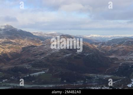 snowdonia snowdon inverno galles Foto Stock