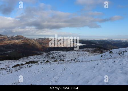 snowdonia snowdon inverno galles Foto Stock