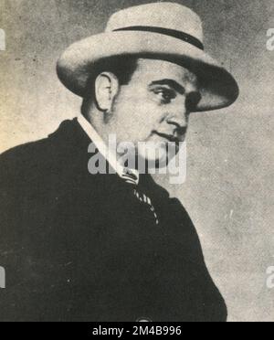 Ritratto del gangster americano al Capone, USA 1930s Foto Stock