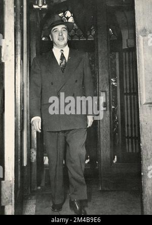 Capo del crimine italo-americano e mobster mafioso Joe Adonis, USA 1950s Foto Stock