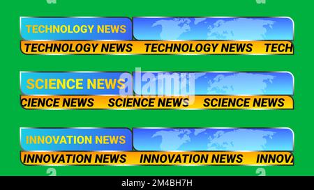 Diverse linee di catagoria delle notizie con spazio di testo. notizie eventi relativi concetto. Foto Stock