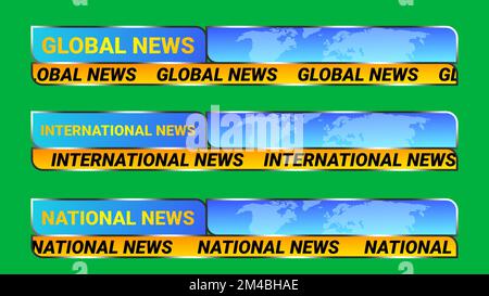 Diverse linee di catagoria delle notizie con spazio di testo. notizie eventi relativi concetto. Foto Stock