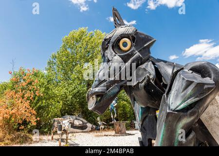 mutonia: azienda di rifiuti mutoidi, arte moderna, santarcangelo di romagna, italia Foto Stock