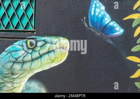 murales di acme 107 nel quartiere oggiaro, milano, italia Foto Stock