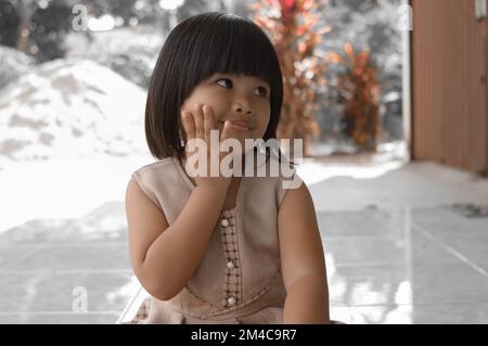 Sorridente bambina Foto Stock