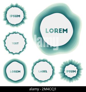 Banner rotondo colorato. Sfondi circolari sorprendenti. Illustrazione del vettore radiante. Illustrazione Vettoriale