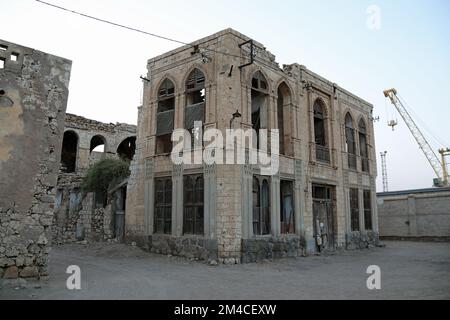 Architettura ottomana nella città vecchia di Massawa in Eritrea Foto Stock