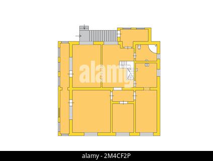 Set of floorplans blueprints. 2d floor plan. Floorplan. Apartment plan concept. Isometric floor plan. Reading floor plan. Foto Stock