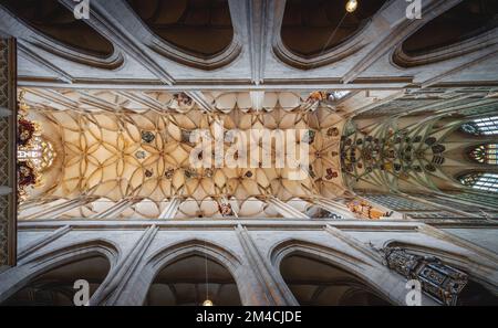 Cattedrale di San Barbara volta soffitto - Kutna Hora, Repubblica Ceca Foto Stock