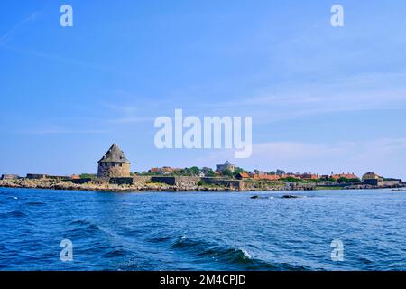 Fuori e fuori sulle isole di Ertholmen, Frederiksö e Christiansö, Ertholmene, Danimarca. Foto Stock