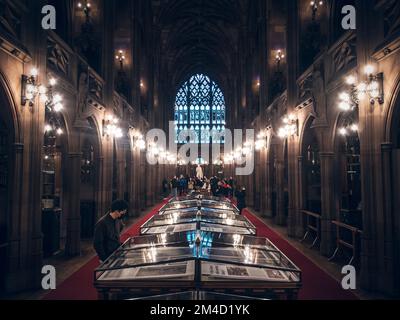 John Rylands Research Library, Manchester. Foto Stock