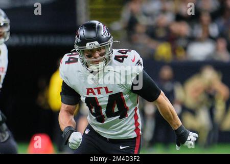 New Orleans, Louisiana, Stati Uniti. 18th Dec, 2022. Il 18 dicembre 2022, Troy Andersen, il linebacker dei Falcons di Atlanta, gioca contro i New Orleans Saints in una partita della NFL a New Orleans, Louisiana, USA. I Santi battono i Falconi 21-18. (Credit Image: © Dan Anderson/ZUMA Press Wire) Foto Stock