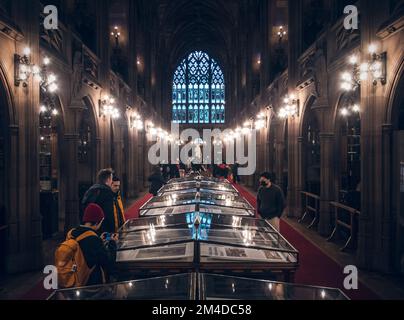 John Rylands Research Library, Manchester. Foto Stock