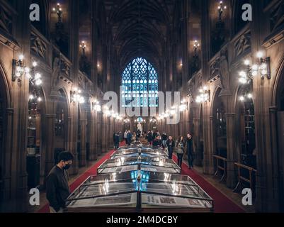 John Rylands Research Library, Manchester. Foto Stock