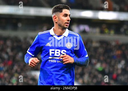 Ayoze Perez (17 Leicester City) durante la Carabao Cup 4th turno di incontro tra MK Dons e Leicester City allo Stadio MK, Milton Keynes martedì 20th dicembre 2022. (Credit: Kevin Hodgson | MI News) Credit: MI News & Sport /Alamy Live News Foto Stock