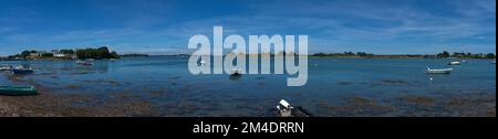 Vista della baia del fiume Etel (Ria d'Etel) Bretagna, Morbihan Foto Stock