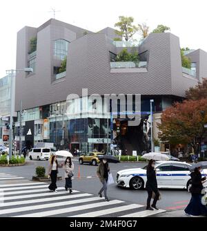 L'elegante viale Omotesandō, costeggiata da eleganti negozi di design e caffetterie alla moda. Tokyo, Giappone. Foto Stock