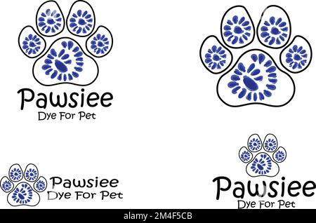 Modello Logo per il negozio di animali domestici o clinica di animali Illustrazione Vettoriale