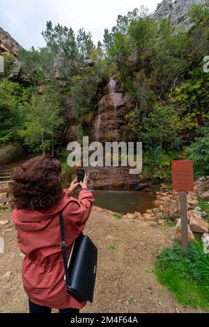 Cascata da Fraga D’alta a Orvalho, Portogallo, Europa Foto Stock