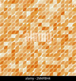 Vettore geometrico senza cuciture sfondo arancione e dorato. Ornamento moderno con elementi punteggiati. Pattern astratto geometrico Illustrazione Vettoriale